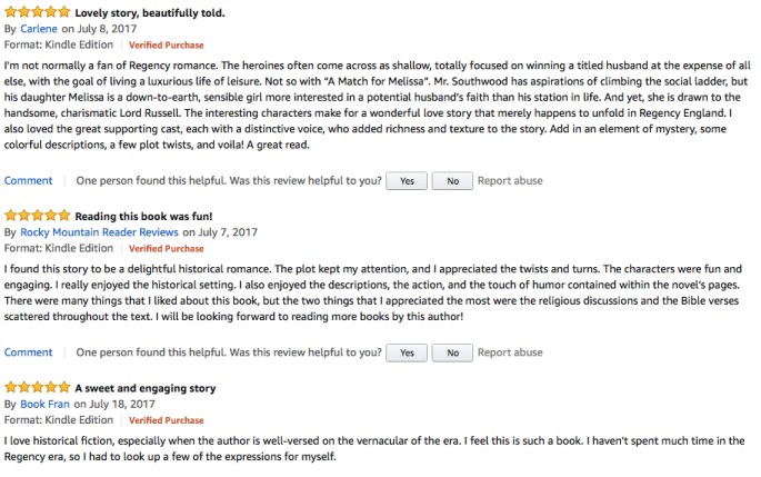 A Match for Melissa Reviews